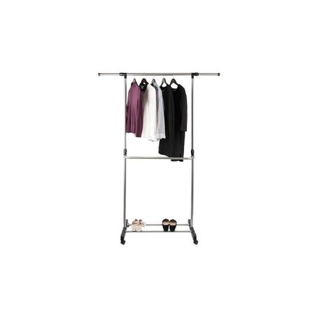 UTOPIA ALLEY Utopia Alley R5SS 54 in. 2 Tier Adjustable Clothes Garment Rack; Chrome R5SS